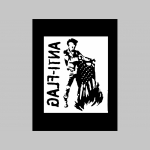 Anti Flag  čierna mikina na zips s kapucou stiahnuteľnou šnúrkami